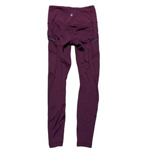 Women’s Lululemon Athletics Burgundy Sport Workout Leggings Size S